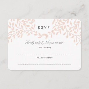 Secret Garden Wedding RSVP - Blush