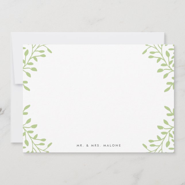 Secret Garden Wedding Stationery - Apple Note Card (Front)