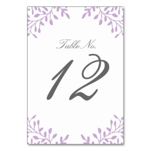 Secret Garden Wedding Table Number - Orchid