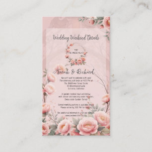 Secret Garden Wedding Weekend Info Enclosure Card