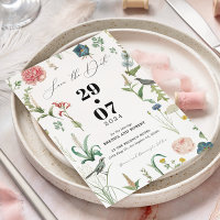 Secret Garden WildFlowers Frame Save The Date