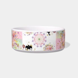 Secret Garden With Harlequin... Pet Bowl