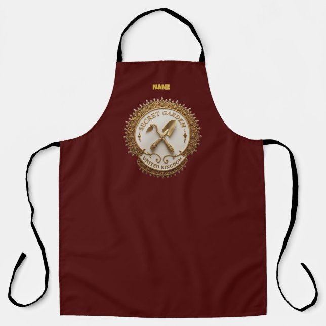 Secret Gardener | Personalised United Kingdom  Apron (Front)