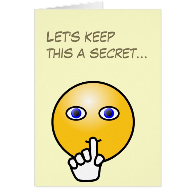 Secret hush emoticon surprise party (Front)