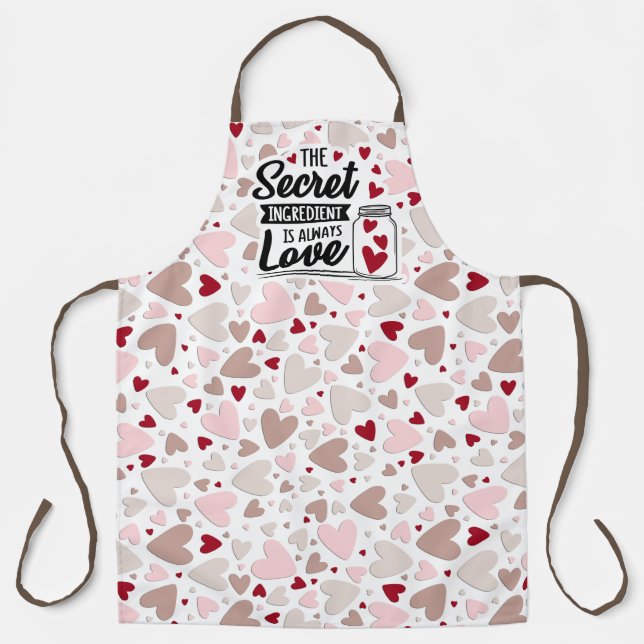 Secret Ingredient Is Love All Over Print Apron (Front)