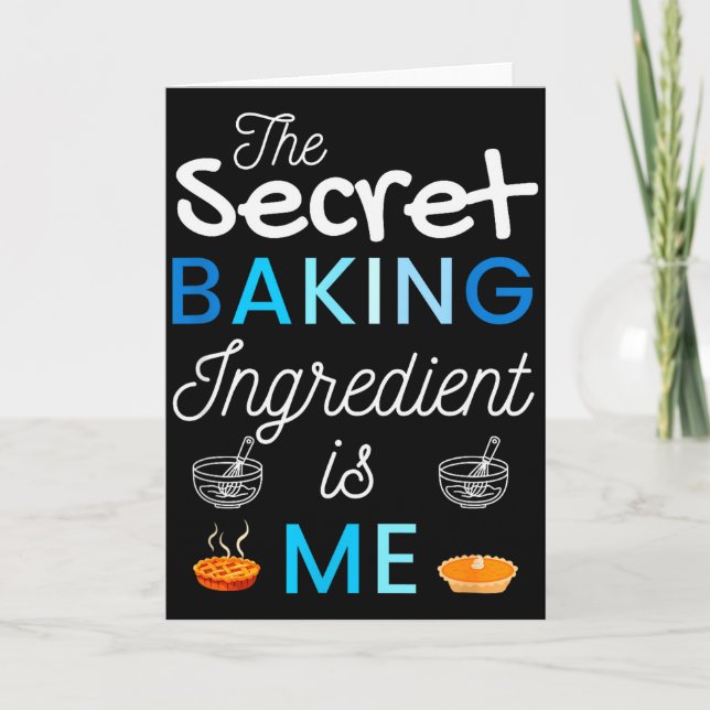 Secret Ingredient Is Me Funny Retro Cooking Baking Card (Front)