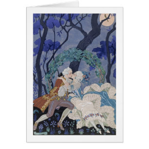 Secret Kiss, illustration for 'Fetes Galantes' by