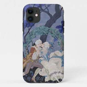 Secret Kiss, illustration for 'Fetes Galantes' by iPhone 11 Case