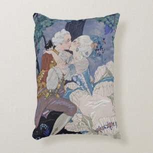 Secret Kiss, illustration for 'Fetes Galantes' by Decorative Cushion