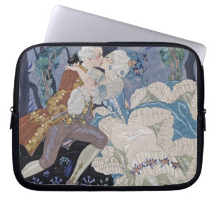 Secret Kiss, illustration for 'Fetes Galantes' by Laptop Sleeve