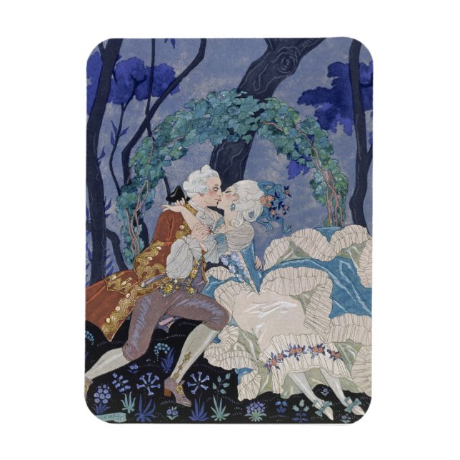 Secret Kiss, illustration for 'Fetes Galantes' by Magnet (Vertical)