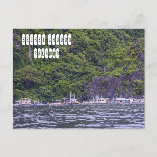 Secret Lagoon in El Nido Palawan Postcard (Front)