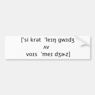 Secret Language Bumper Sticker