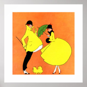 Secret Love. Art Deco Art Poster