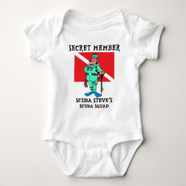 Secret Member SCUBA Steve Baby Baby Bodysuit (Front)