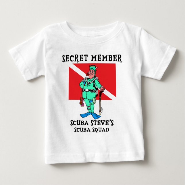 Secret Member SCUBA Steve Baby T-Shirt (Front)
