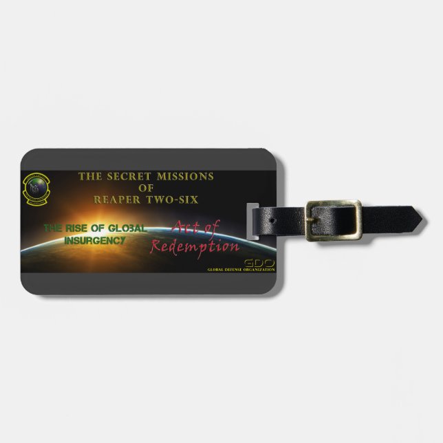 Secret Missions of Reaper Two-Six Luggage Tag (Front Horizontal)