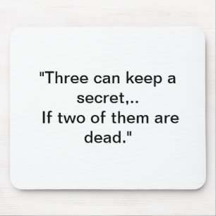 Secret Mouse Pad with Ben Franklin Quote