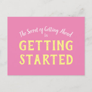 Secret of Success Inspirational Motivational Quote Postcard