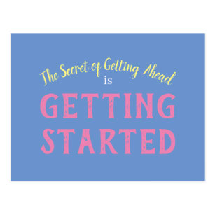 Secret of Success Inspirational Motivational Quote Postcard