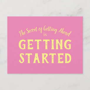Secret of Success Inspirational Motivational Quote Postcard