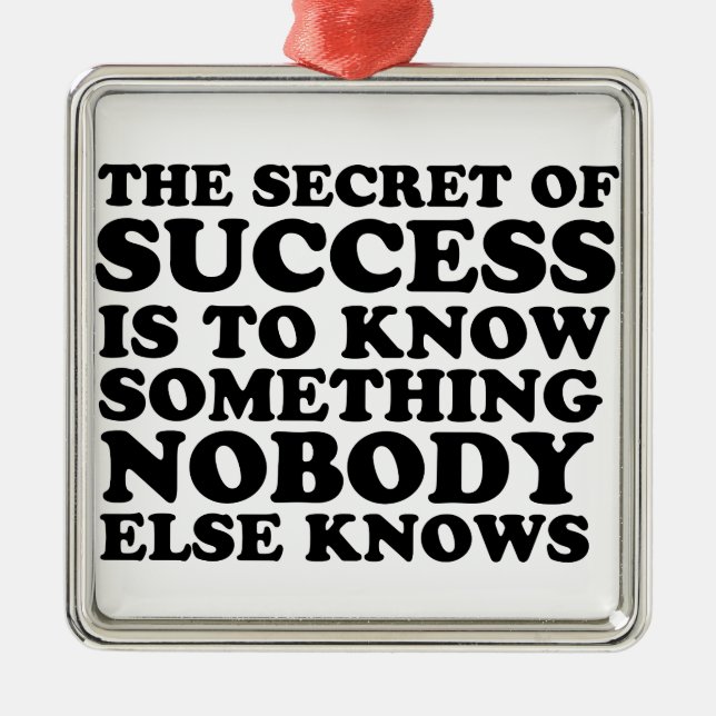 Secret of success metal tree decoration (Front)