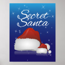 Secret Santa, Blue/Hat