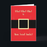 Secret Santa Christmas Card<br><div class="desc">Christmas card from Secret Santa that is customizable with a personalized message.</div>