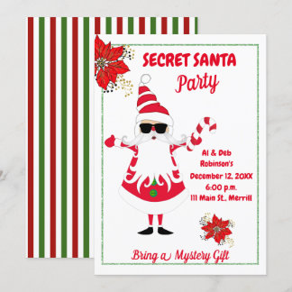 Secret Santa Christmas Party Invitation