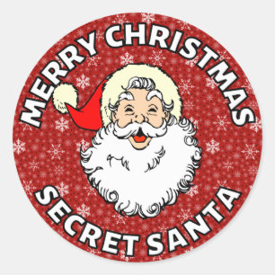 Secret Santa Christmas stickers labels