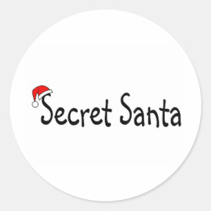 Secret Santa Classic Round Sticker
