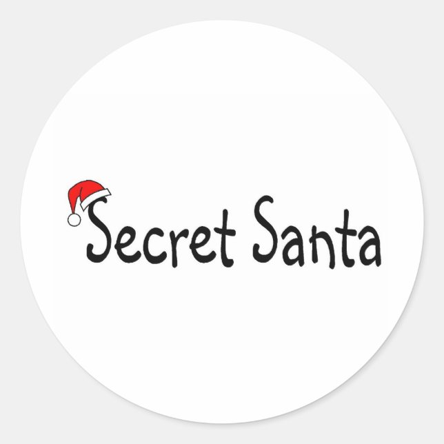 Secret Santa Classic Round Sticker (Front)