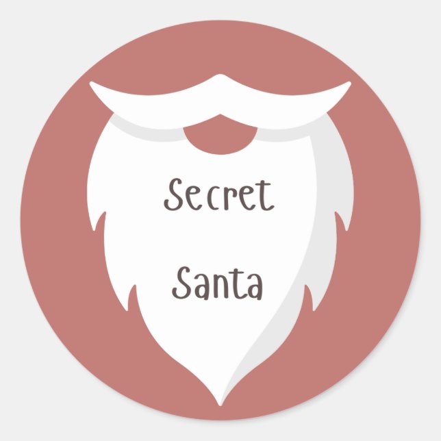 Secret Santa  Classic Round Sticker (Front)