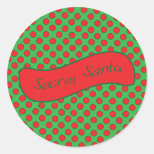 Secret Santa Classic Round Sticker