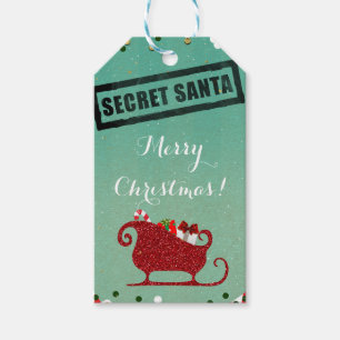 Secret Santa Gift Exchange Christmas Holiday Party Tags