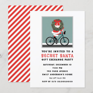 Secret Santa Gift Exchange Christmas Party Invitation