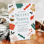 Secret Santa Gift Exchange Holiday Party Invitation<br><div class="desc">Secret Santa Gift Exchange Holiday Party Invitation
All designs are © PIXEL PERFECTION PARTY LTD</div>