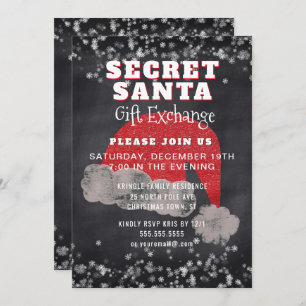 Secret Santa Gift Exchange Party Invitation