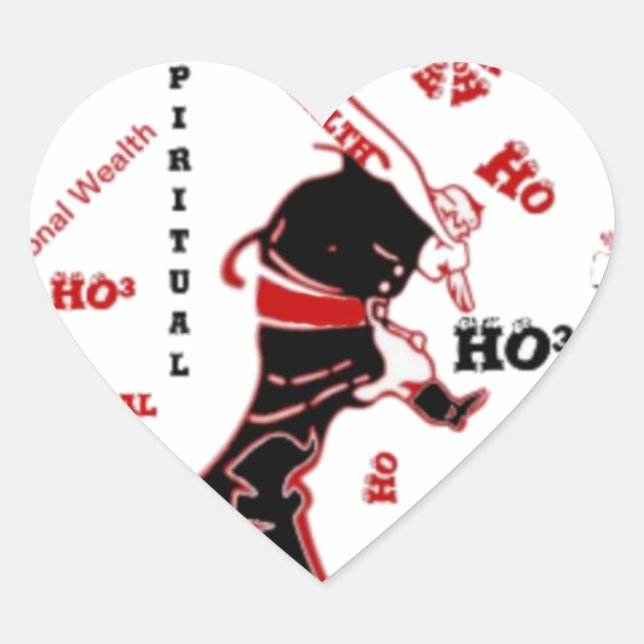 Secret Santa Gift – Prosperity & Wealth Heart Sticker (Front)