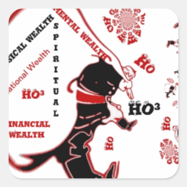 Secret Santa Gift – Prosperity & Wealth Square Sticker (Front)
