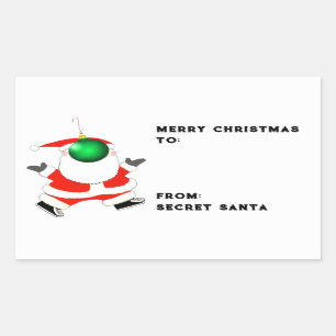 Secret Santa ideas Rectangular Sticker