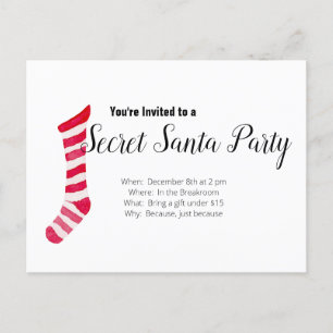 Secret Santa Party Invitation