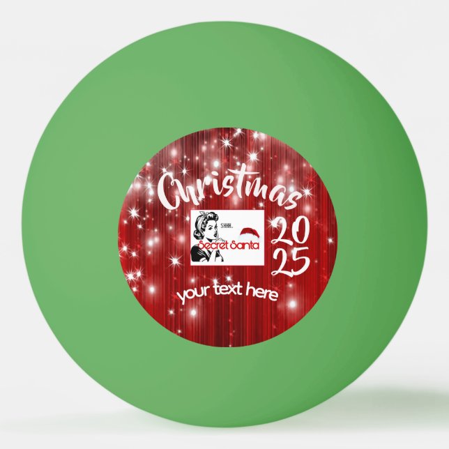 Secret Santa Ping Pong Ball (Front)