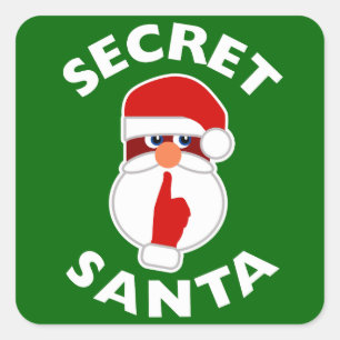 Secret Santa Square Sticker