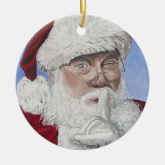 Secret Santa Tree Ceramic Ornament