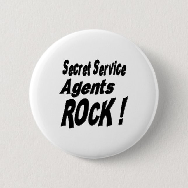 Secret Service Agents Rock! Button (Front)