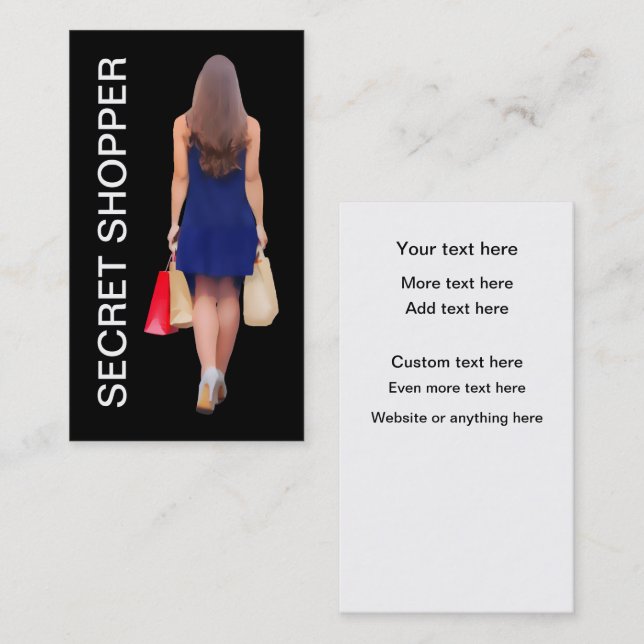 Secret Shopper Theme Double Side  Business Card (Front/Back)