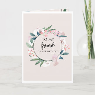 Secret Sister Birthday Thank You Card