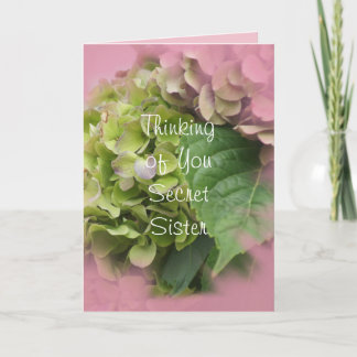 Secret Sister Hydrangea card2- customise Thank You Card
