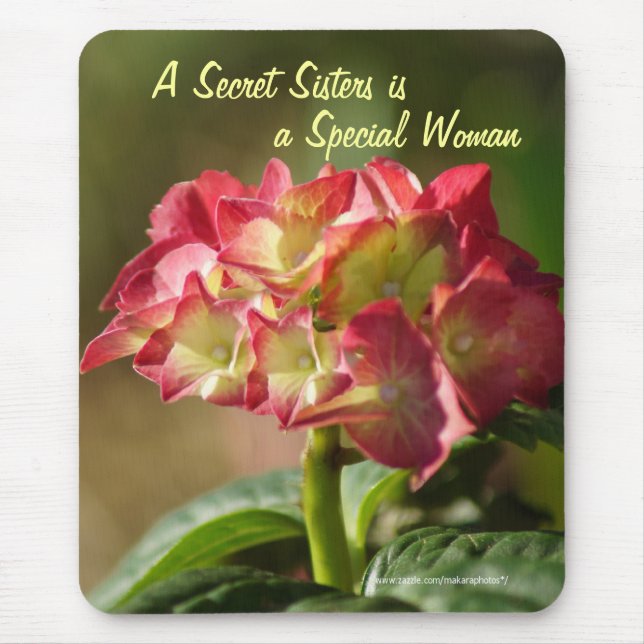 Secret Sister Hydrangea Mousepad- customise Mouse Pad (Front)